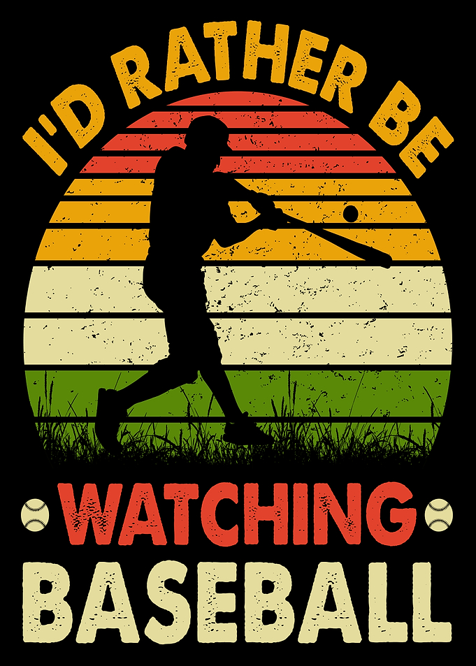 Baseball Player Sunset Retro Design