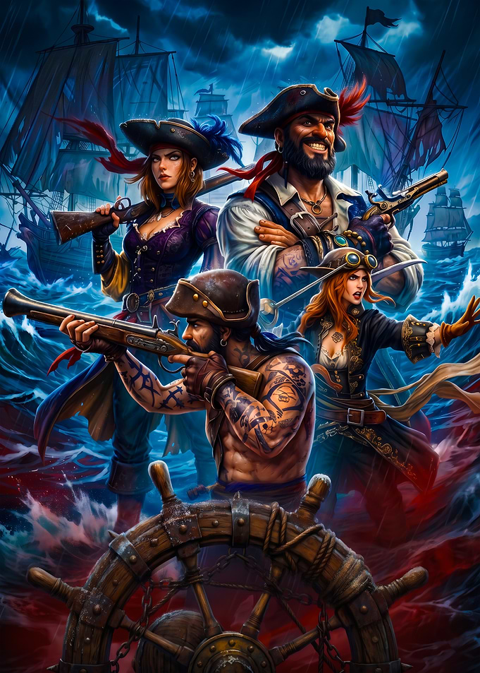Windrose Illustration Game Poster