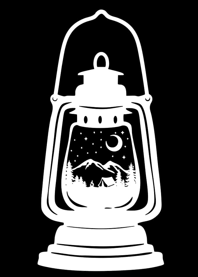 Camping Lantern Scene