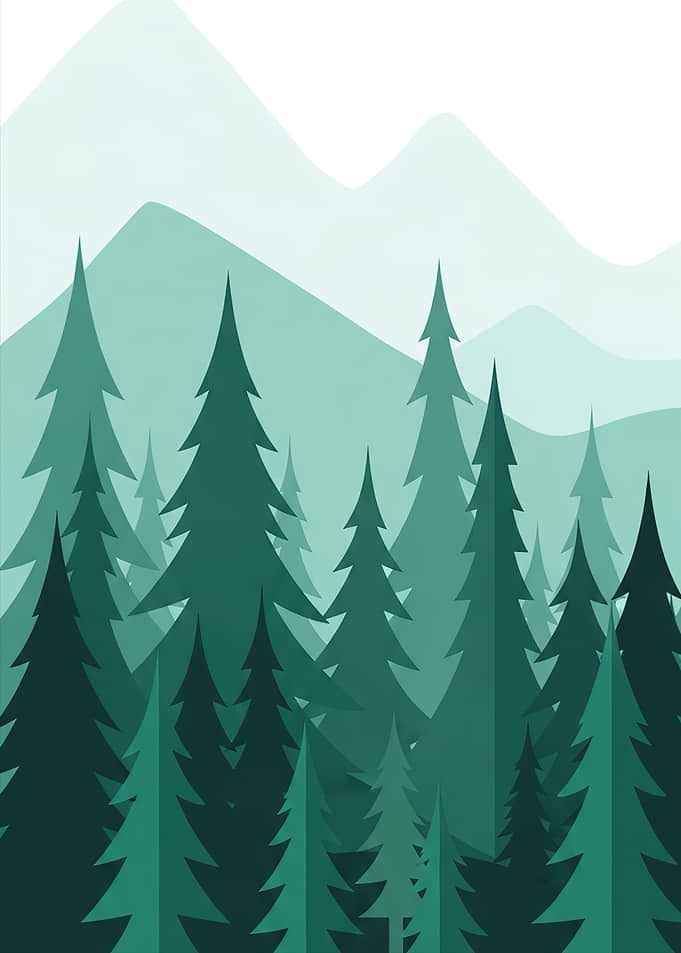 Misty Forest Landscape