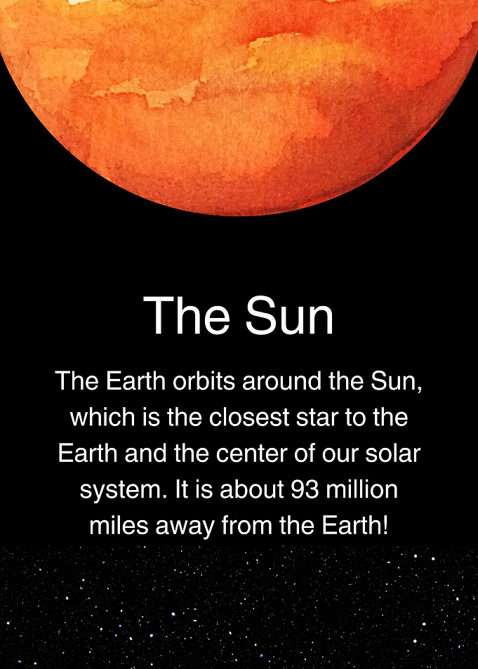 The Sun in Space Art For Kids Learning