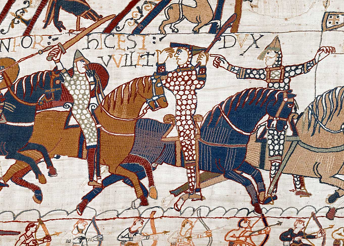 William the Conqueror at the Battle of Hastings Bayeux Tapestry Scene 55
