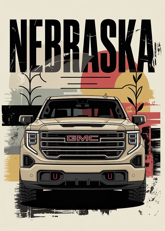 GMC Truck Nebraska Art