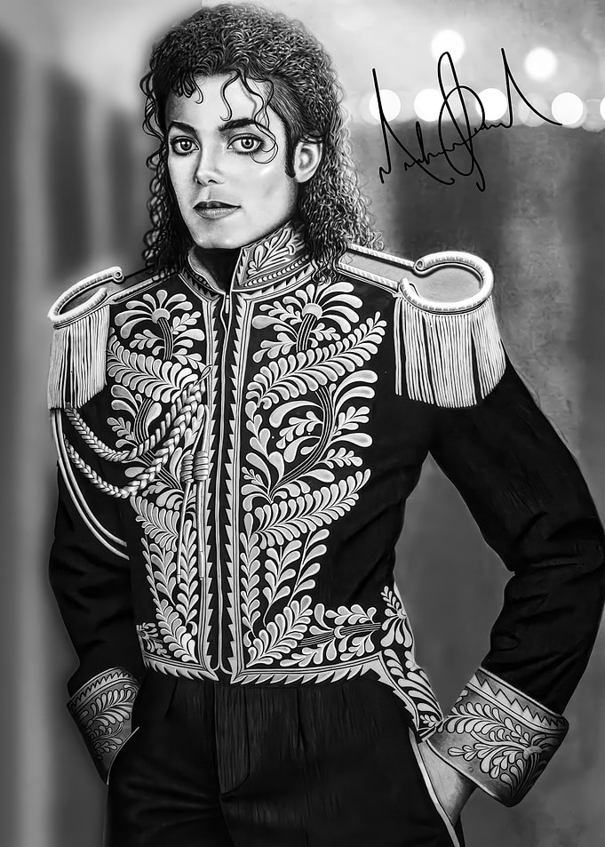 Michael Jackson in Military-Style Jacket
