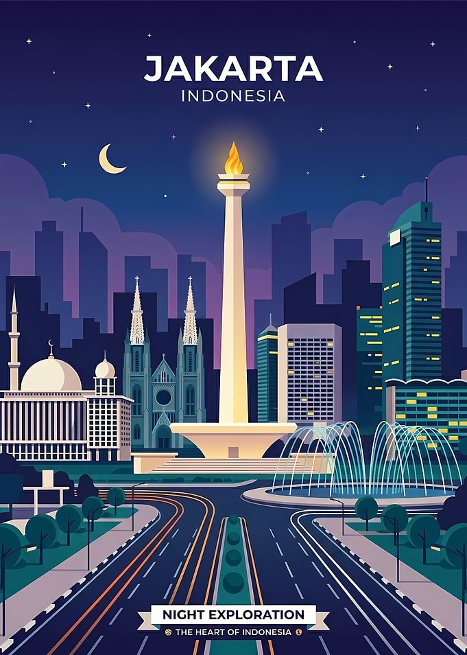 Jakarta Cityscape at Night