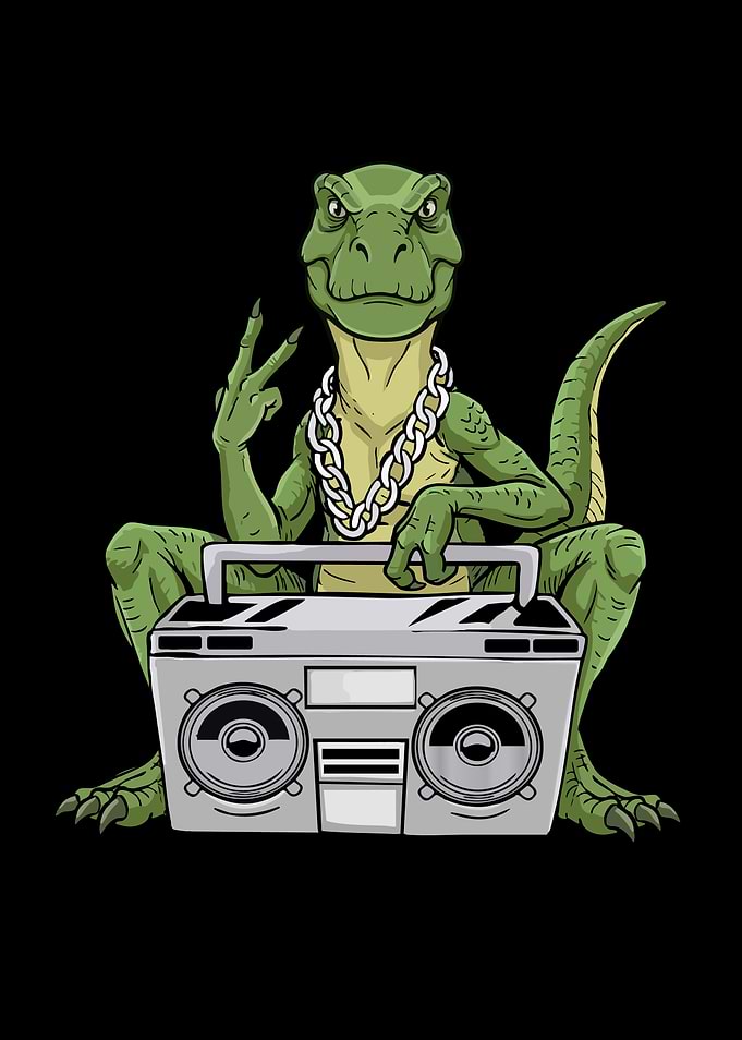 Dinosaur Lover Hip Hop Kids Music Boys T Rex