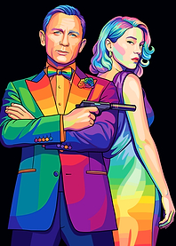James Bond and Léa Seydoux Pop Art
