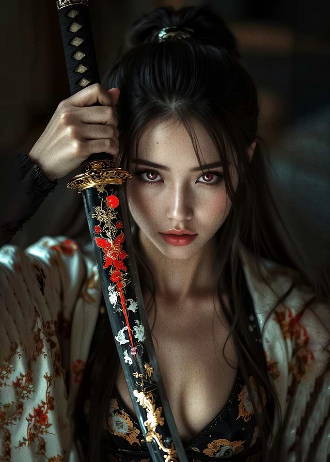 Samurai Woman with Katana