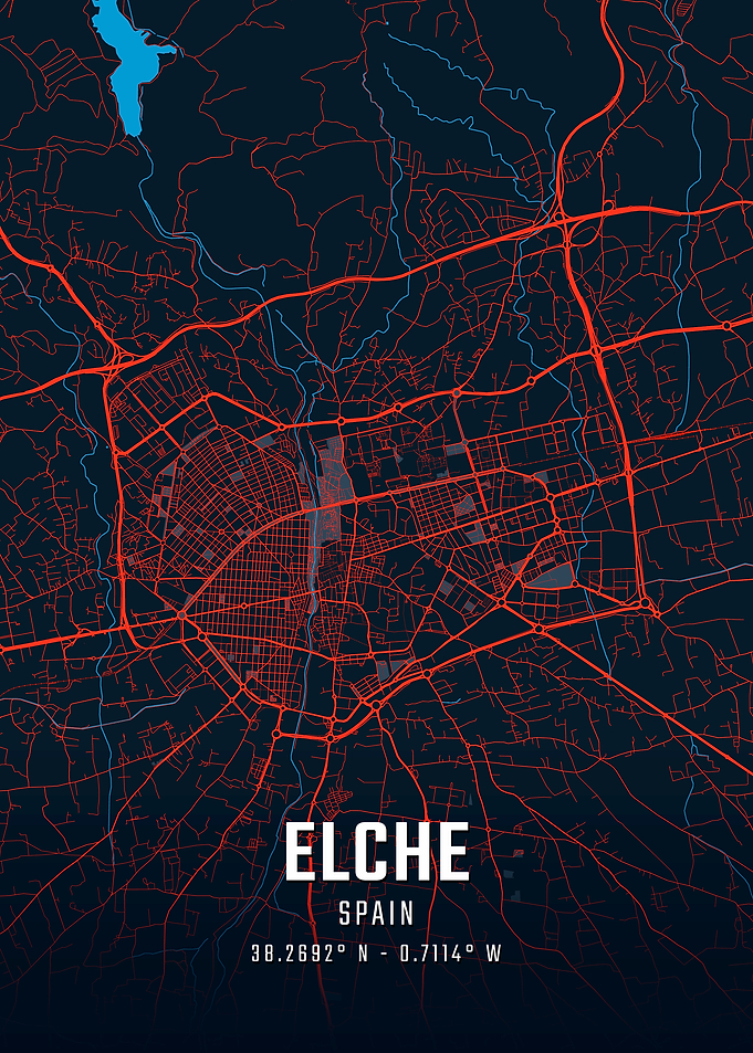 Elche Spain City Map