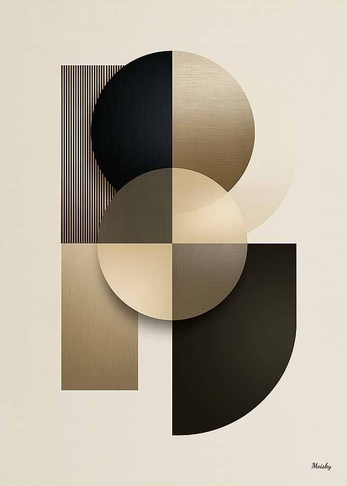 Art Deco Japandi Abstract Geometry No. 7