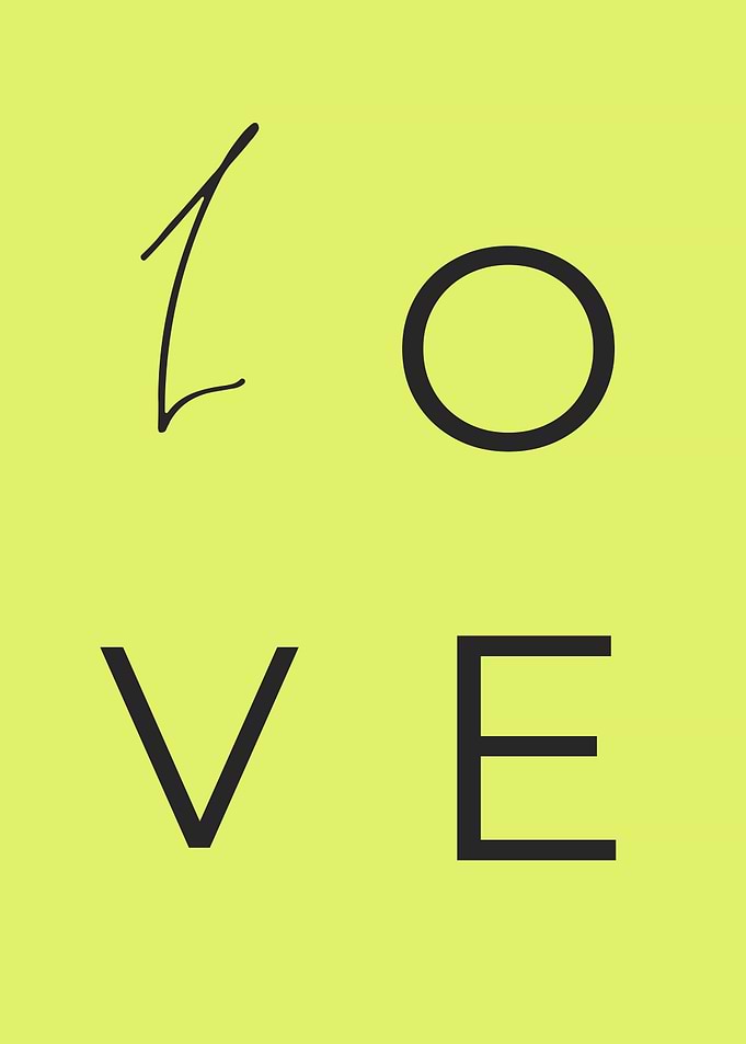 Love text art V2