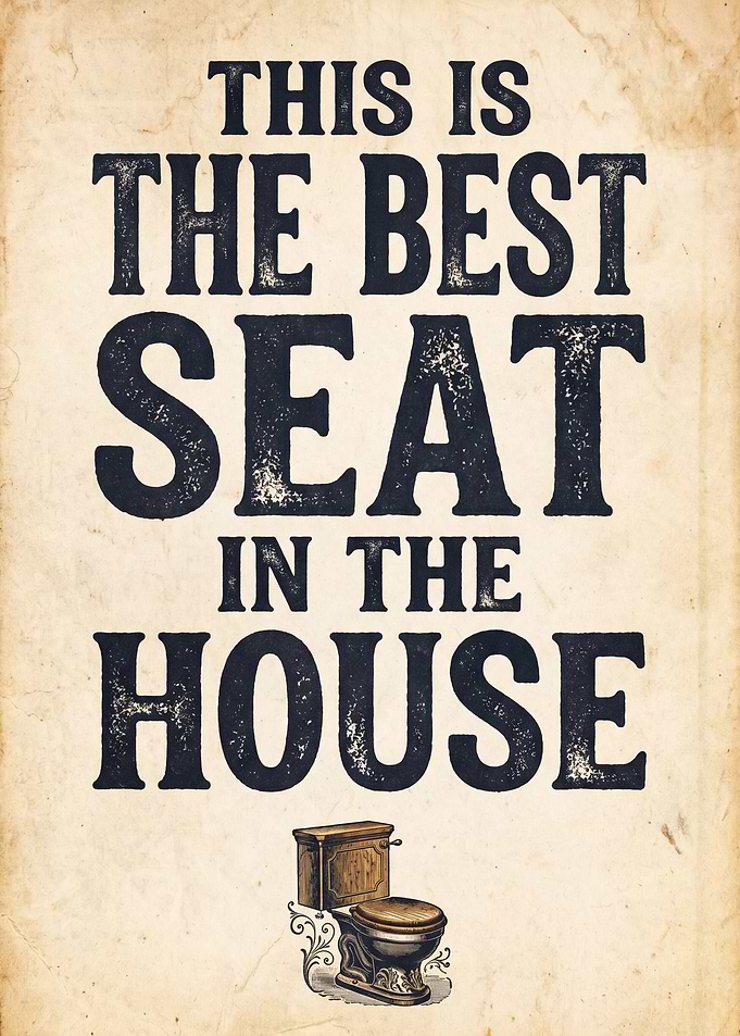 Funny Toilet House Seat Poster