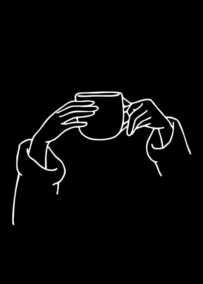 Minimalist Hands Holding Coffee Cup