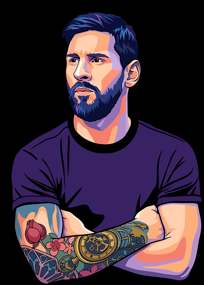 Lionel Messi Pop Art Portrait