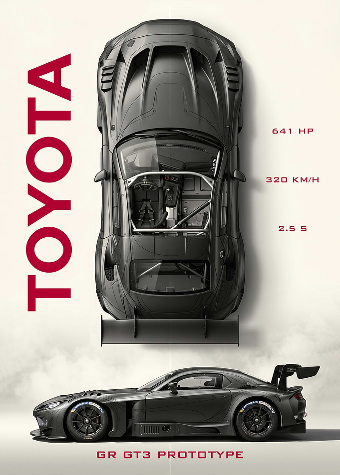 Toyota GR GT3 Prototype Car