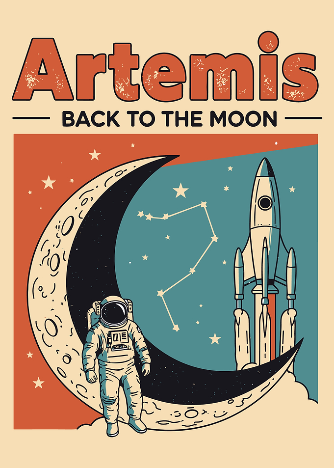 Artemis Retro Poster