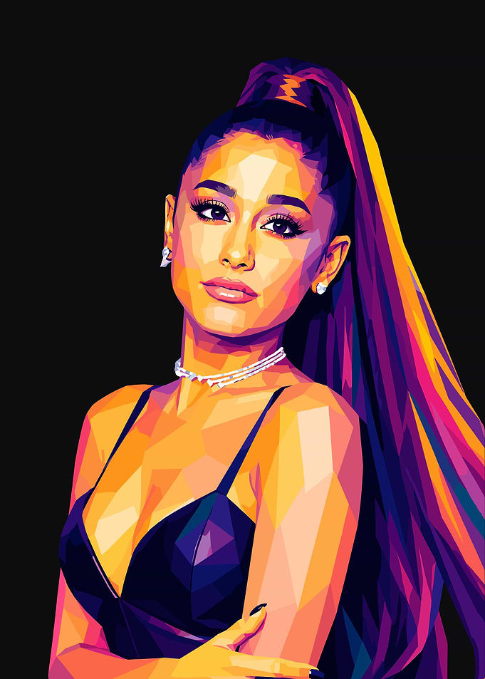 Ariana Grande Pop Art Portrait