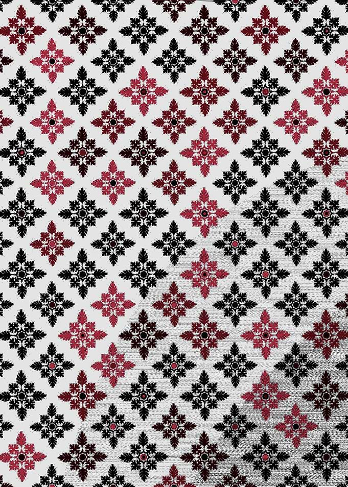 Red and Black Floral Pattern