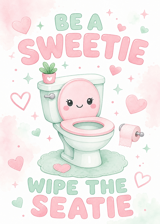 Cute Toilet with Kawaii Face