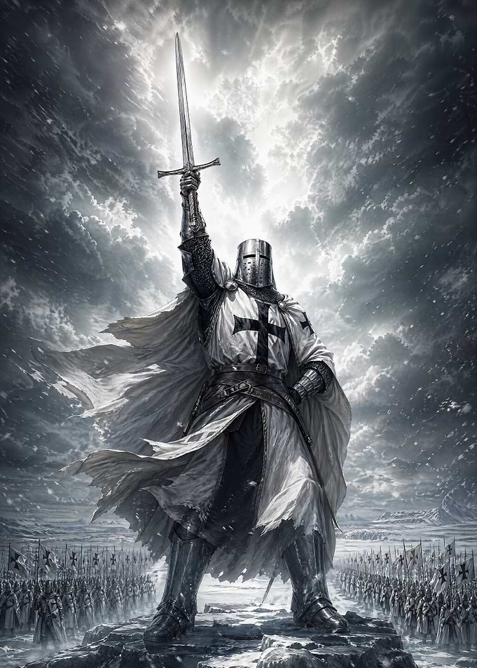 Knight with Sword and Army