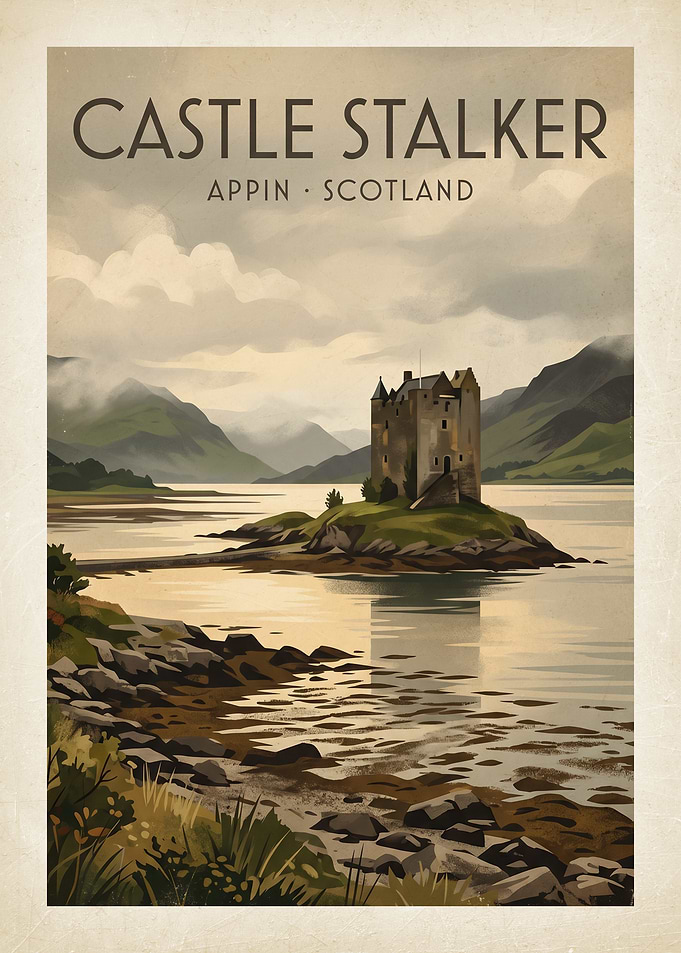 Castle Stalker Vintage Poster