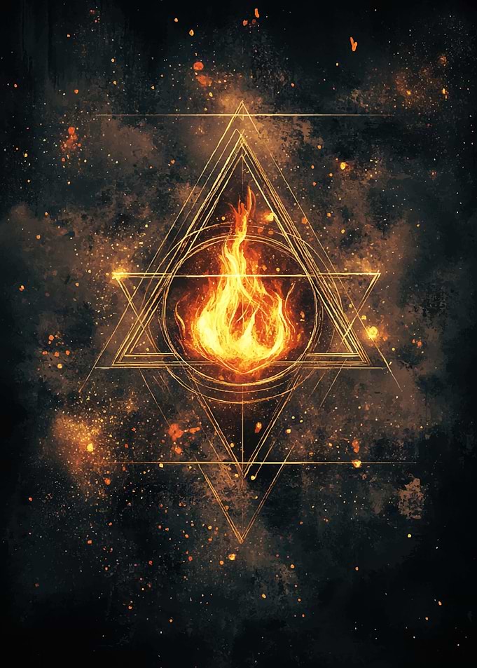 Sacred Geometry Fire Symbol