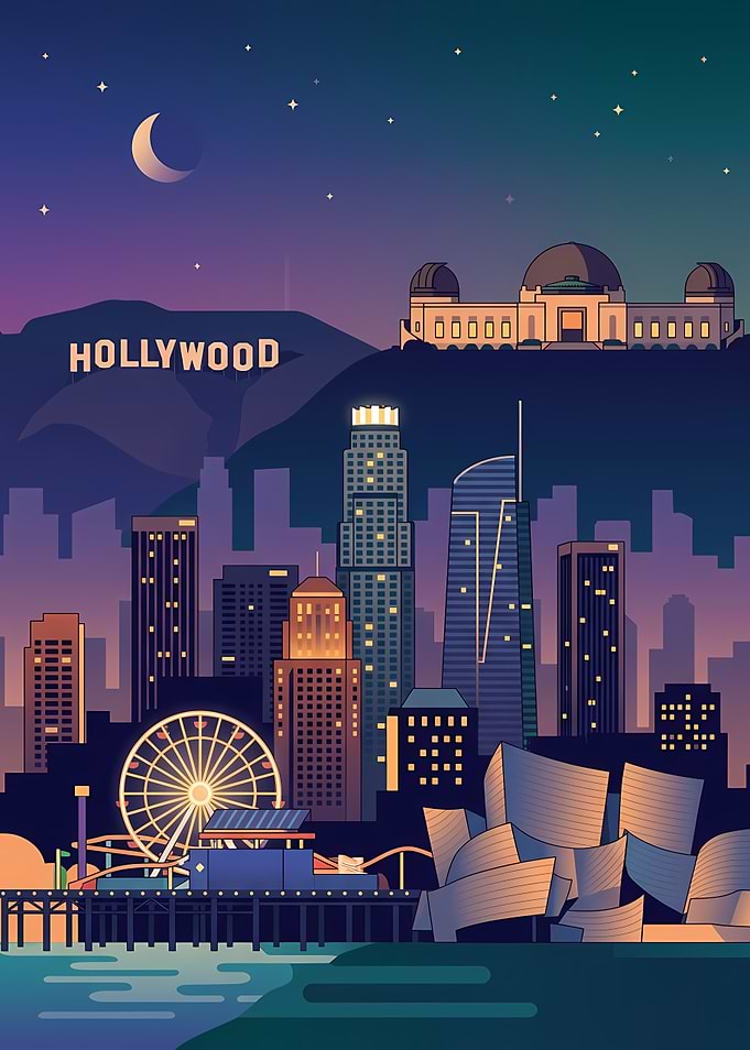 Los Angeles Skyline at Night