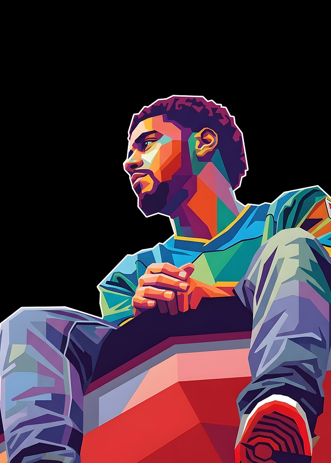 J cole wpap pop art