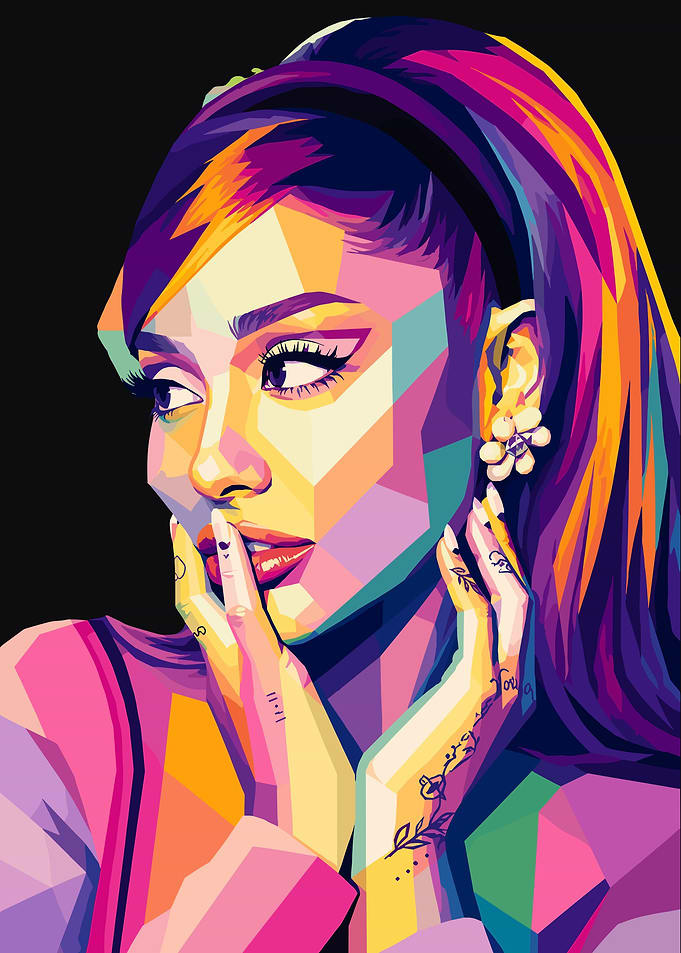 Pop Art Portrait of Ariana Grande