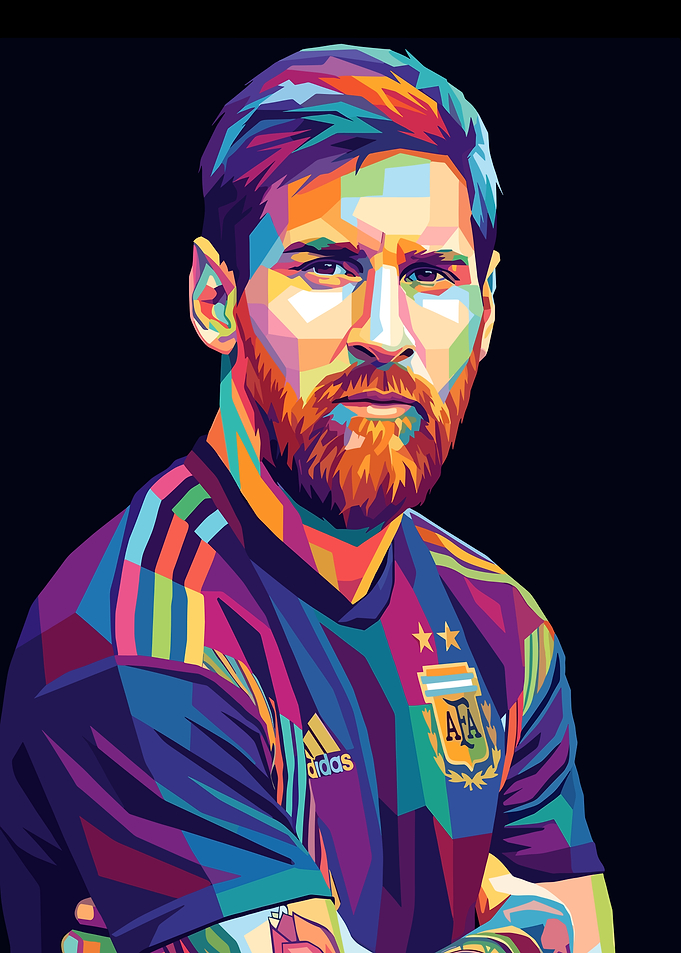 Lionel Messi Pop Art Portrait