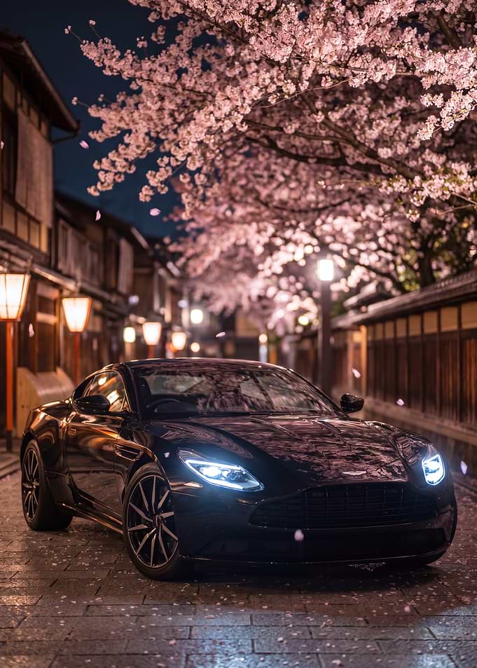 Aston Martin Db11 Cherry Blossoms