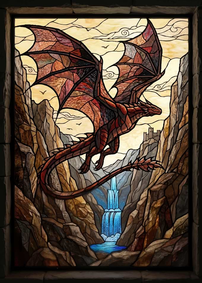 Dragon Stained Glass Art