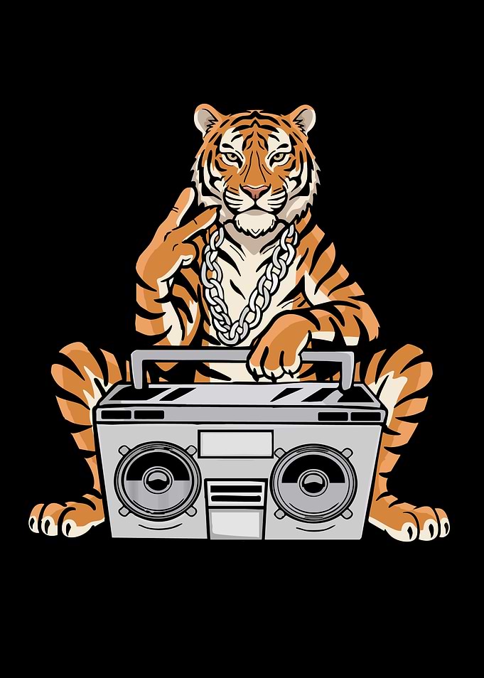 Tiger Lover Hip Hop Kids Music Boys Tiger