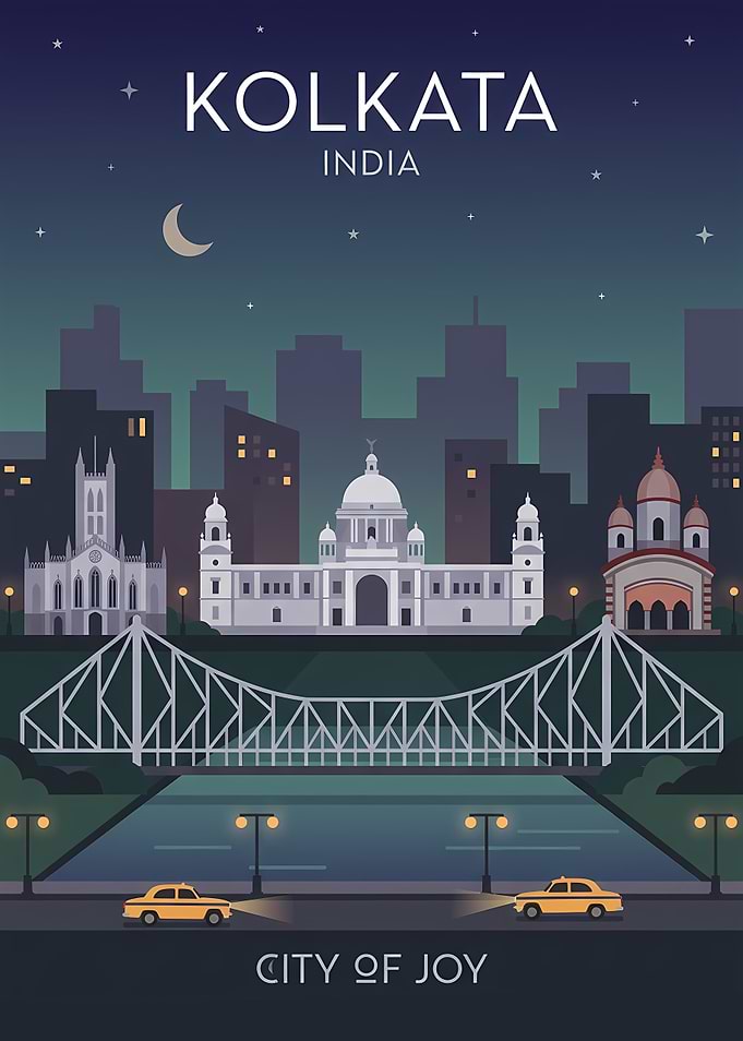 Kolkata Cityscape at Night