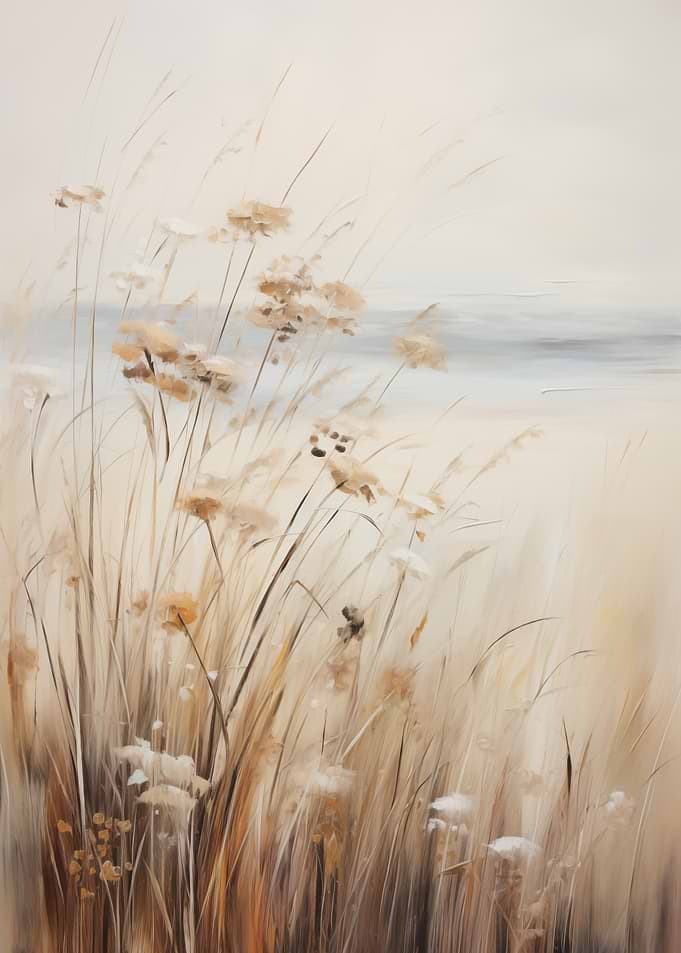 Vintage Field of Wildflowers