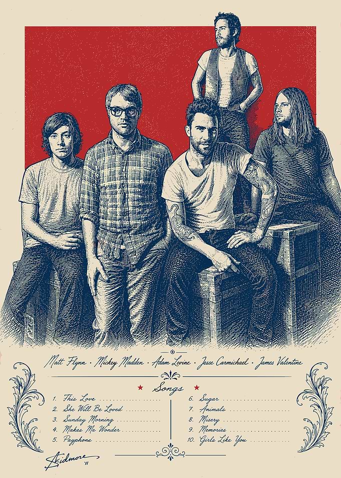 Maroon 5 Band Poster