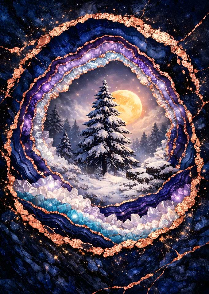 Winter Geode Landscape