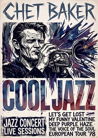 Chet Baker Live Poster