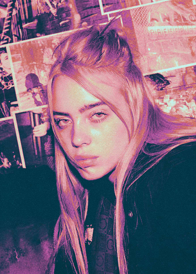 Billie Eilish Pop Art Portrait