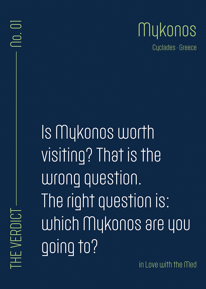 Mykonos Travel Verdict I