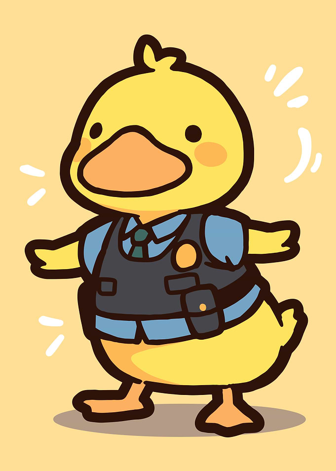 Cute Duck Police Officer
