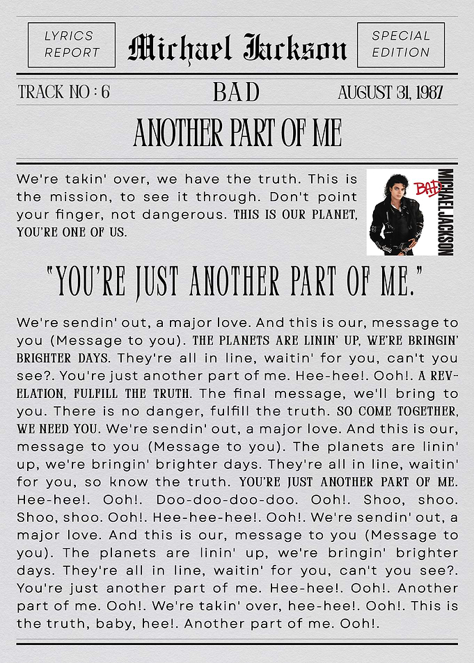 Michael Jackson 'Another Part of Me'