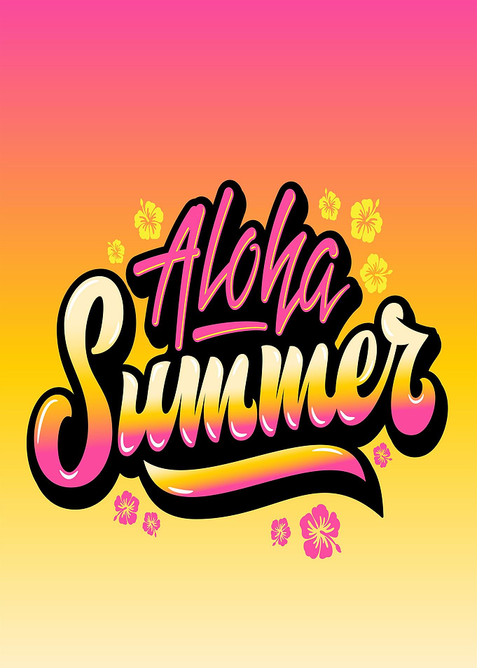 Aloha Summer Text Art