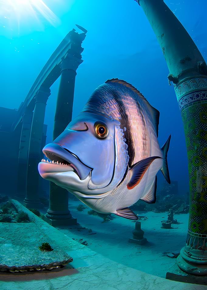 Fish in Underwater Ruins