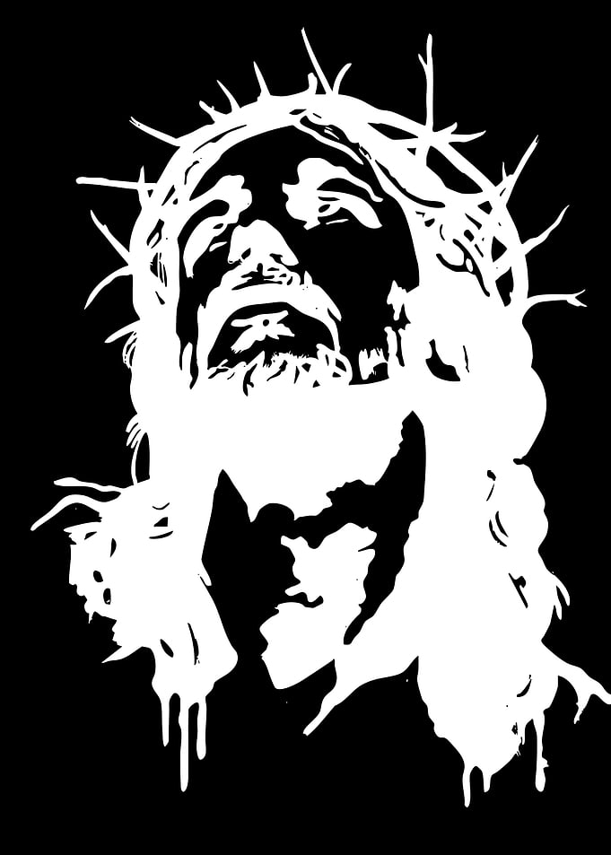 Jesus Christ Crown of Thorns Stencil