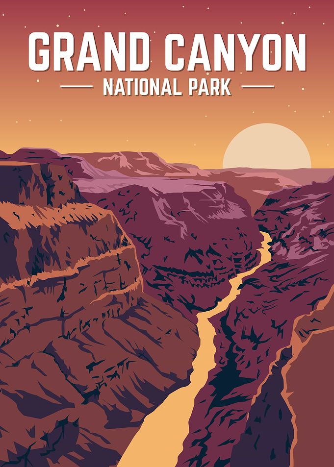 Grand Canyon National Park Vintage Poster