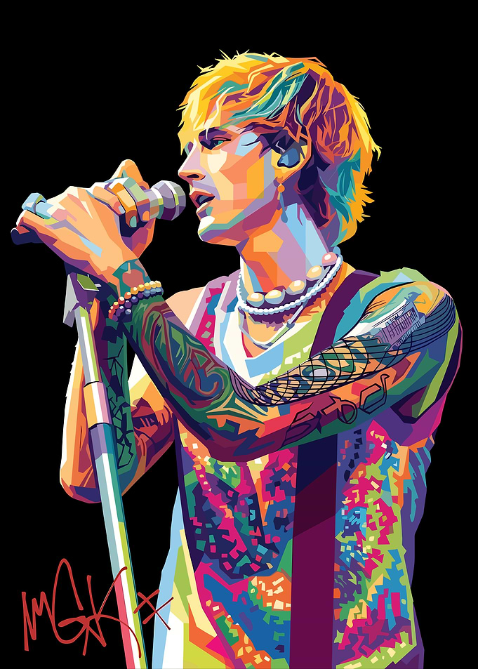 Machine Gun Kelly Pop Art Portrait