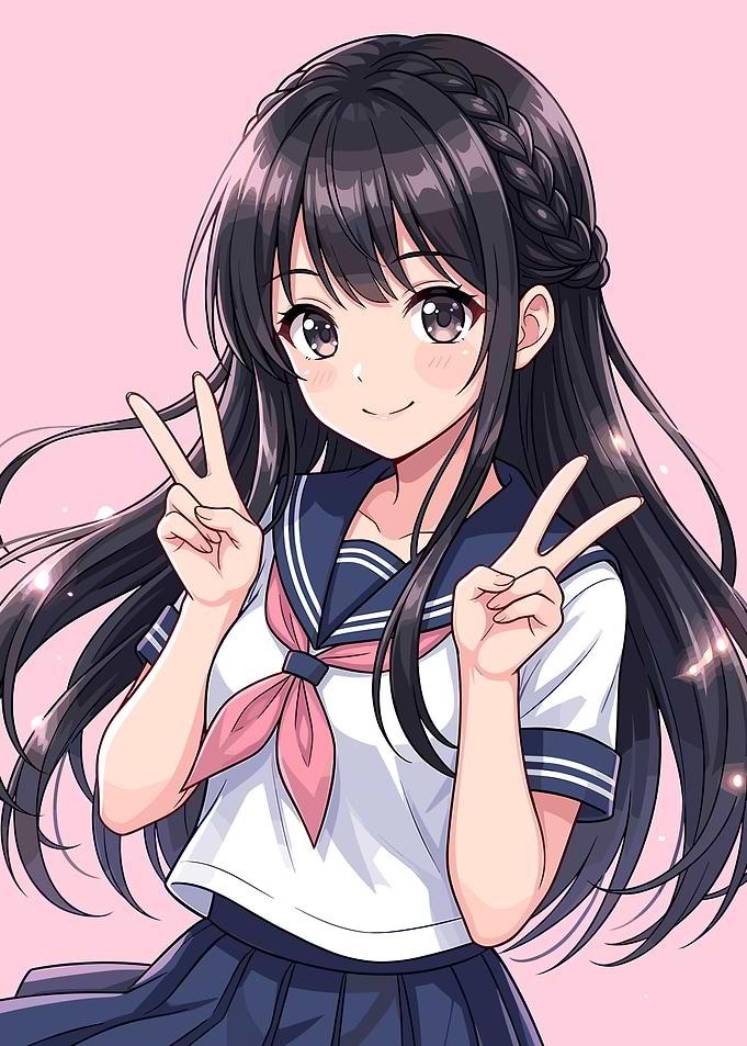 Anime Girl in School Uniform