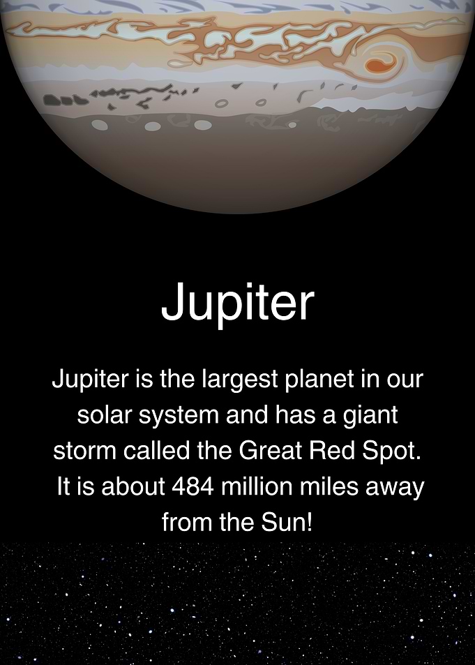 Jupiter Planet Art for Kids Learning