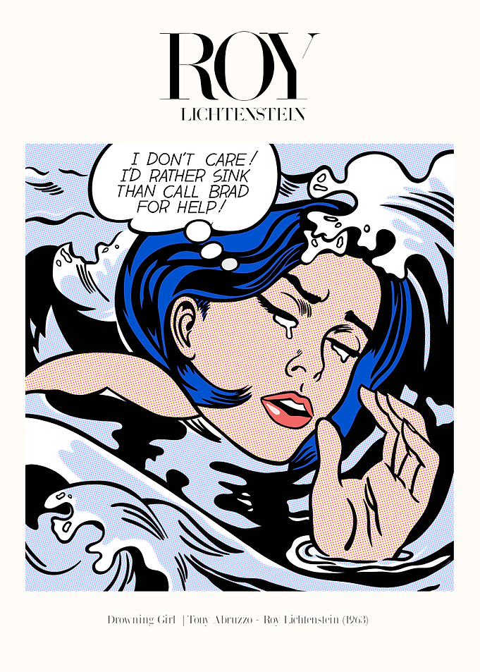 Roy Lichtenstein | Drowning Girl Poster
